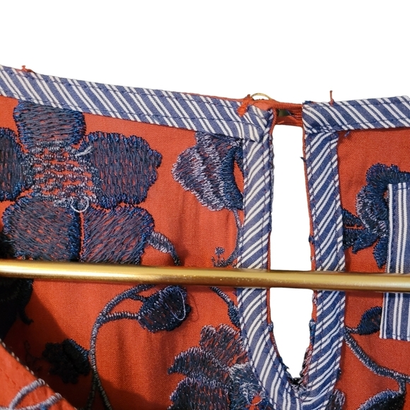 Anthropologie embroidered Juniper belted swing dress - XS.      A72 - Picture 8 of 14